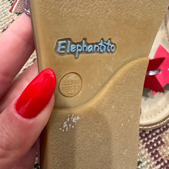 Elephantito Girl’s Star Sandal Pink and Red Toddler Shoes - Picture 4 of 6
